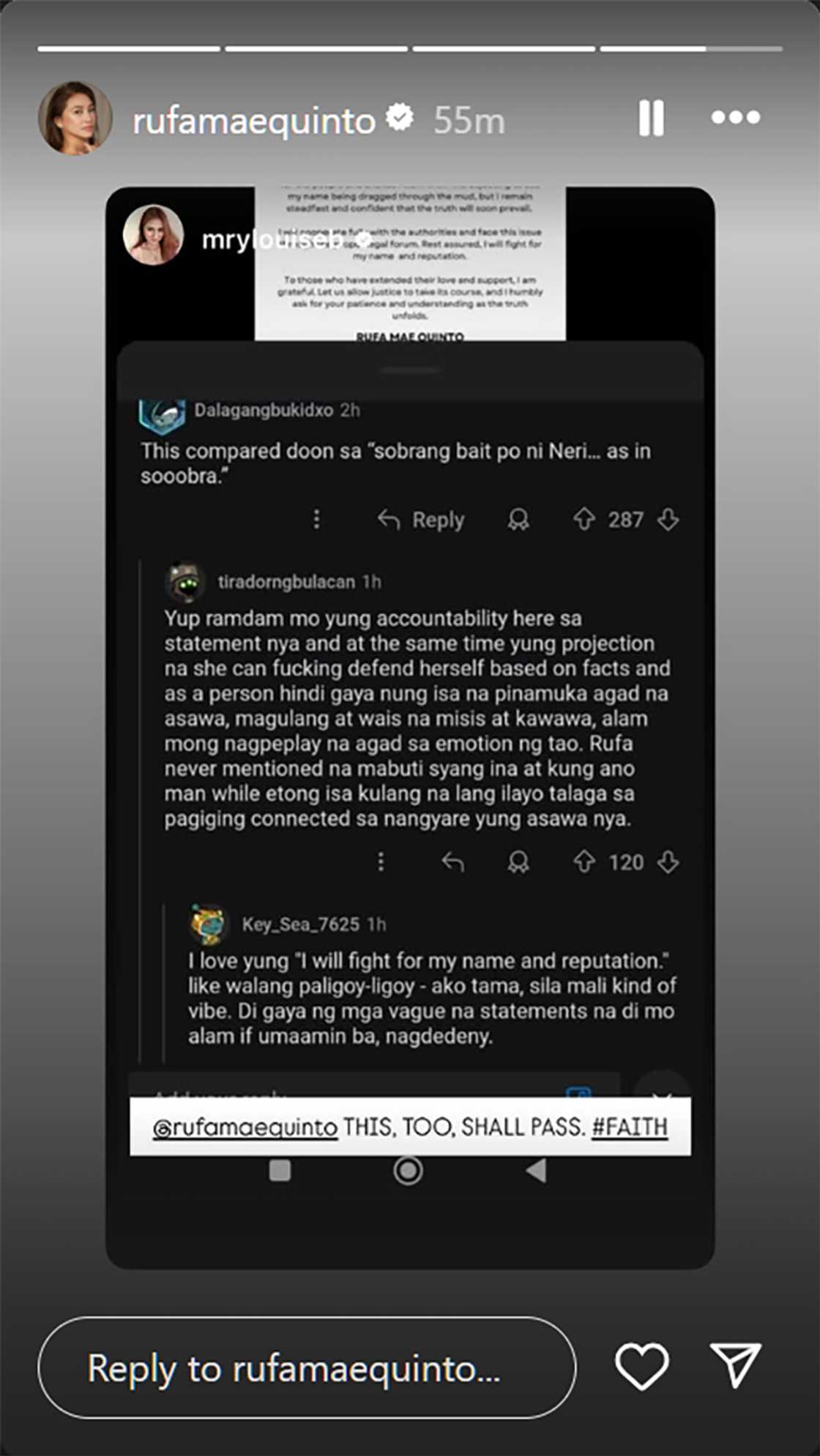 Rufa Mae Quinto, ni-repost message ng kanyang abogado Rufa Mae Quinto, ni-repost message ng kanyang abogado