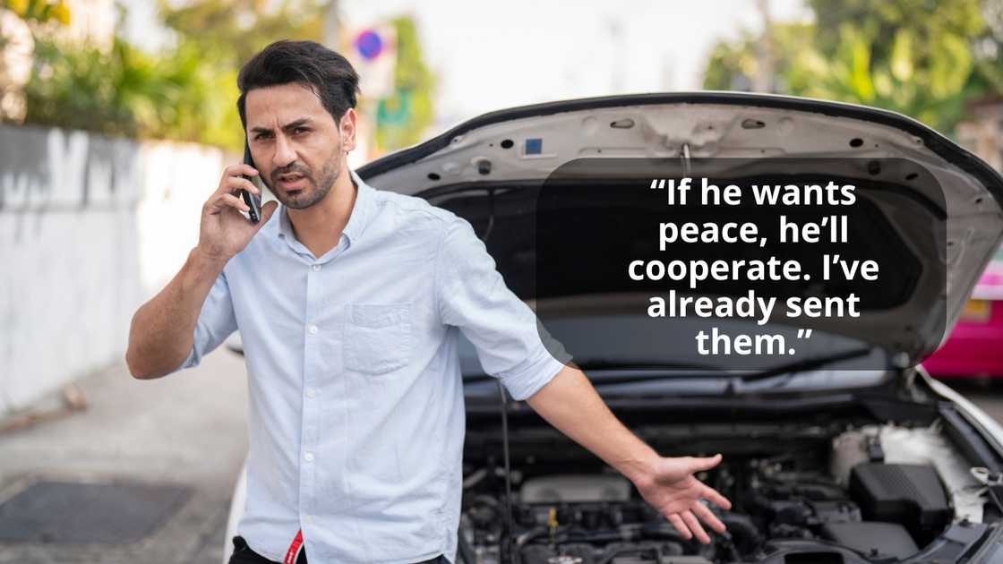 A man is confronting a client A man is confronting a client