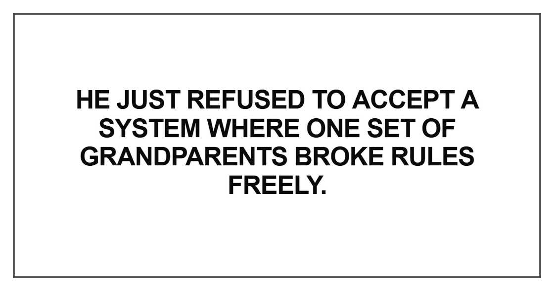 He just refused to accept a system He just refused to accept a system