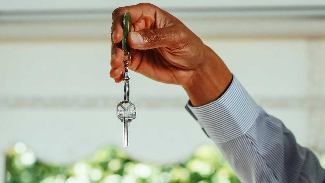 A man with house keys A man with house keys