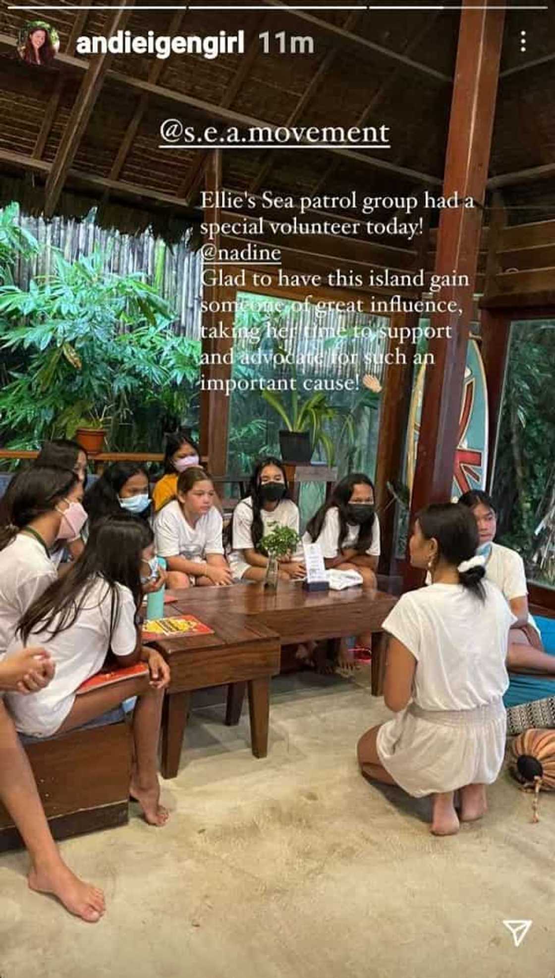 Andi Eigenmann, nag-post ng pic ni Nadine Lustre na nag-volunteer sa isang NGO