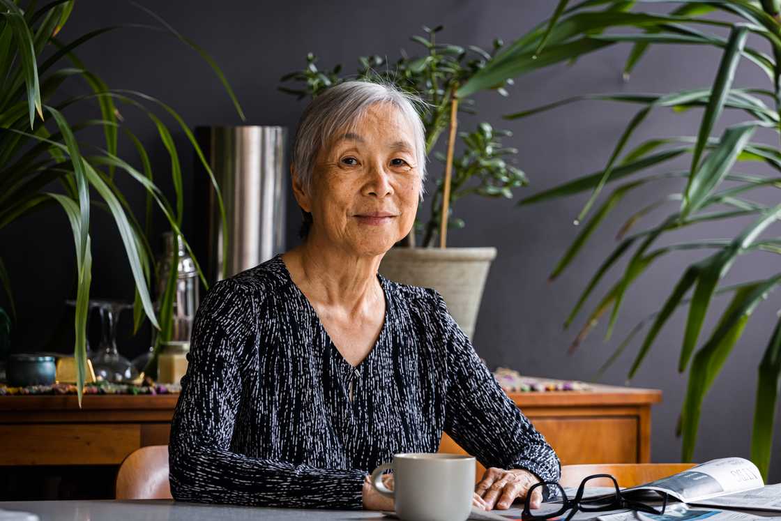 Portrait of a smiling Asian senior woman Portrait of a smiling Asian senior woman