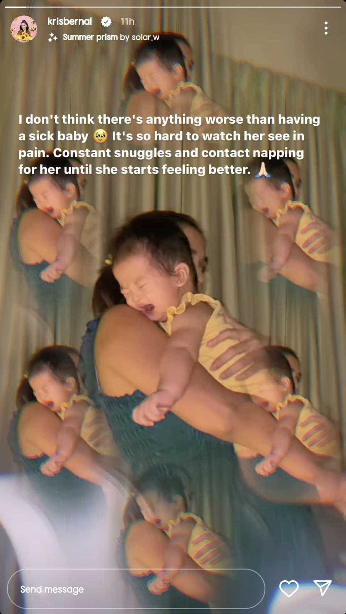 Kris Bernal sa pagkakasakit ni Baby Hailee: "So hard to watch her see in pain" Kris Bernal sa pagkakasakit ni Baby Hailee: "So hard to watch her see in pain"