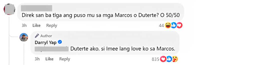 Darryl Yap, sinagot ang nagtanong kung Marcos o Duterte ba ang sinusuportahan niya Darryl Yap, sinagot ang nagtanong kung Marcos o Duterte ba ang sinusuportahan niya