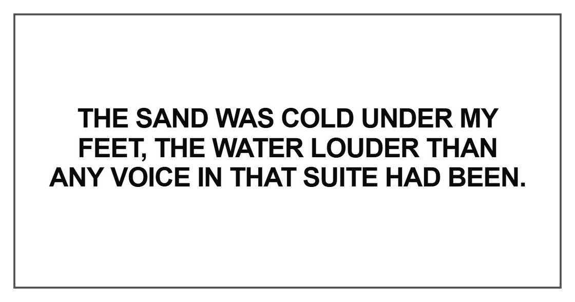 The sand was cold under The sand was cold under