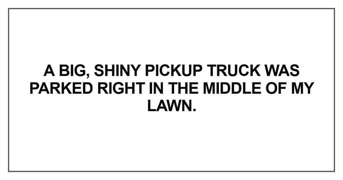 A big, shiny pickup truck was parked