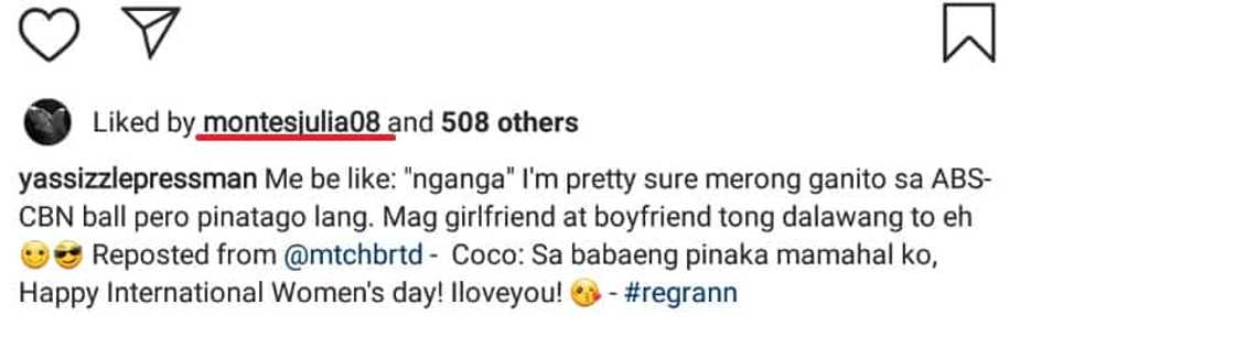 Julia Montes reacts to edited photo of Coco Martin with Yassi Pressman Julia Montes reacts to edited photo of Coco Martin with Yassi Pressman