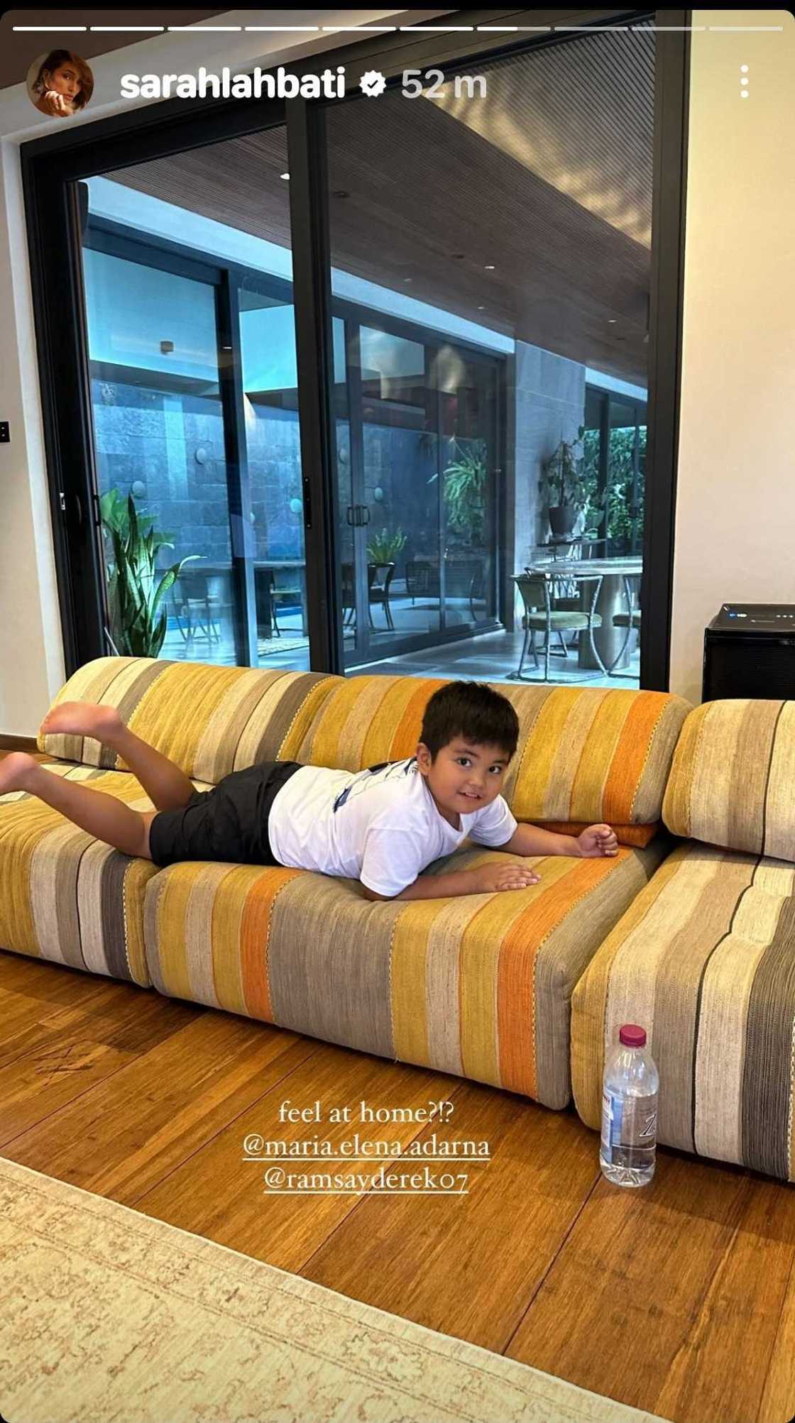 Sarah Lahbati, nag-share ng cute pic ni Kai Gutierrez sa bahay nina Ellen Adarna, Derek Ramsay Sarah Lahbati, nag-share ng cute pic ni Kai Gutierrez sa bahay nina Ellen Adarna, Derek Ramsay