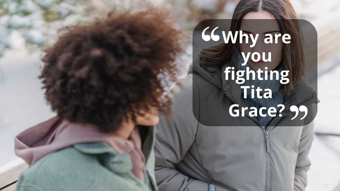 Two women sit outdoors, one listening intently to the other. Two women sit outdoors, one listening intently to the other.