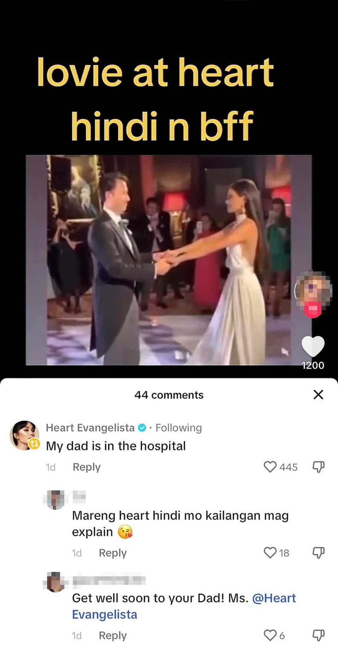 Heart Evangelista sa hindi pagdalo sa kasal ni Lovi Poe: "My dad is in the hospital" Heart Evangelista sa hindi pagdalo sa kasal ni Lovi Poe: "My dad is in the hospital"