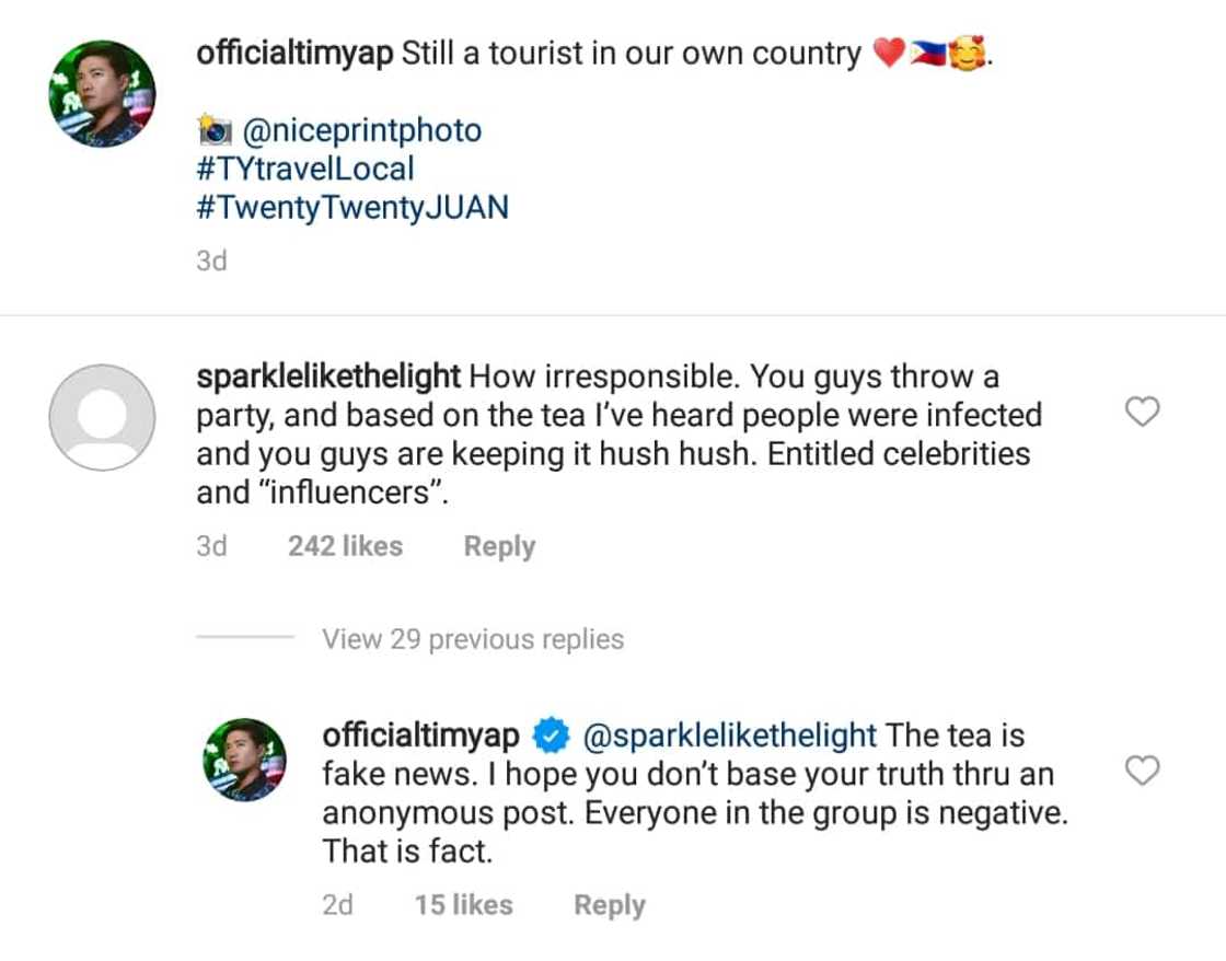 Tim Yap denies rumors that attendees of his party in Baguio contracted COVID-19 Tim Yap denies rumors that attendees of his party in Baguio contracted COVID-19