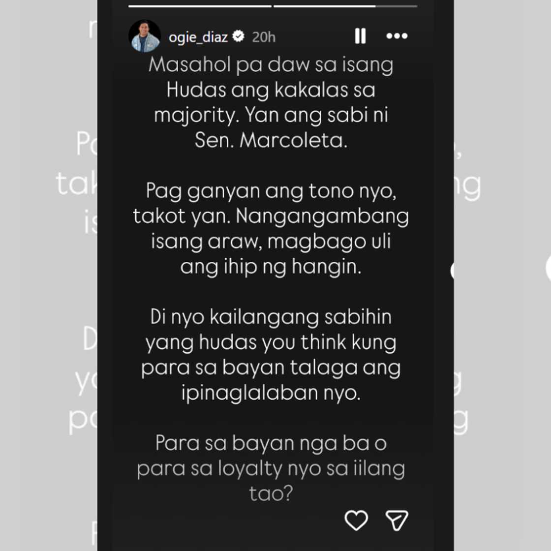 Ogie Diaz, pinatutsadahan si Rodante Marcoleta kaugnay sa 'Hudas' remark at isyu sa Senado