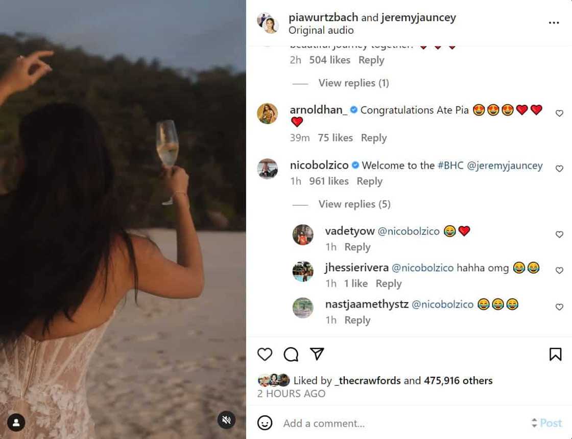 Jeremy Jauncey, pabirong winelcome ni Nico Bolzico sa “Bullied Husbands Club” matapos ikasal kay Pia Wurtzbach Jeremy Jauncey, pabirong winelcome ni Nico Bolzico sa “Bullied Husbands Club” matapos ikasal kay Pia Wurtzbach