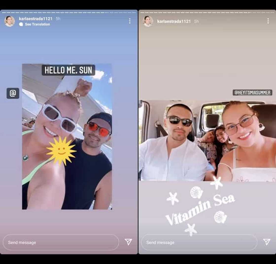 Karla Estrada, binisita si Andi Eigenmann at ang pamilya nito sa Siargao Karla Estrada, binisita si Andi Eigenmann at ang pamilya nito sa Siargao