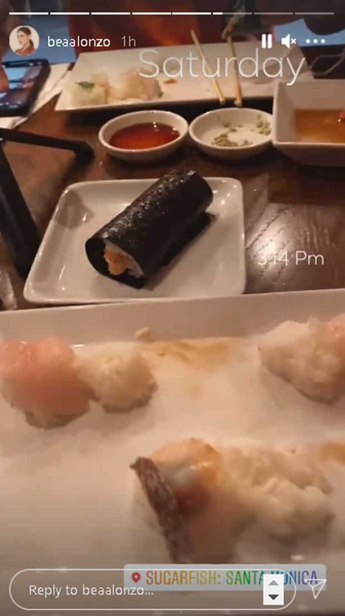 Bea Alonzo, Dominic Roque, nag-post ng similar resto photos sa California Bea Alonzo, Dominic Roque, nag-post ng similar resto photos sa California