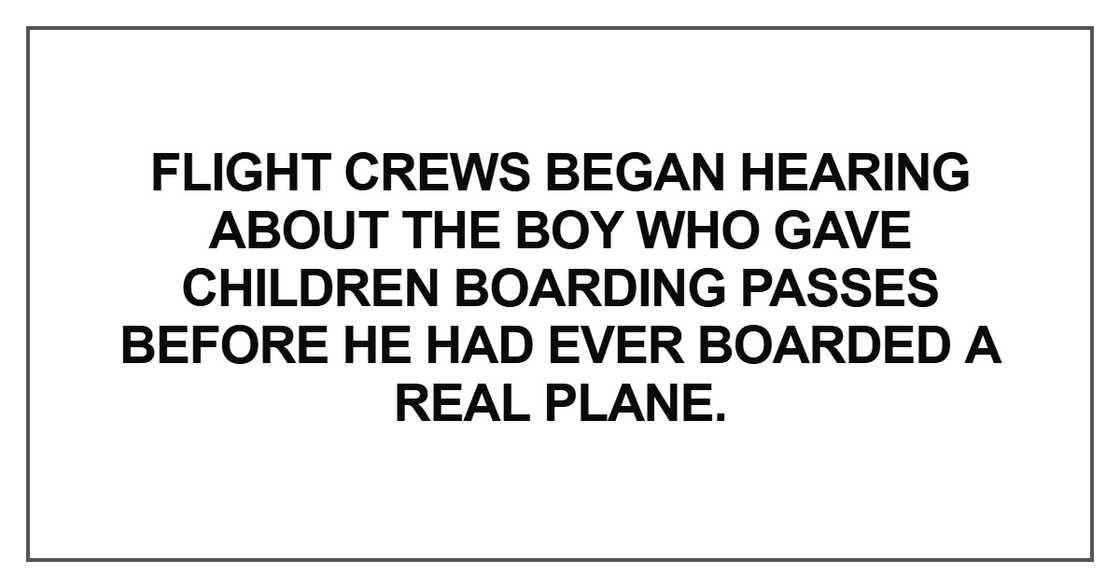 Flight crews began hearing about the boy who gave