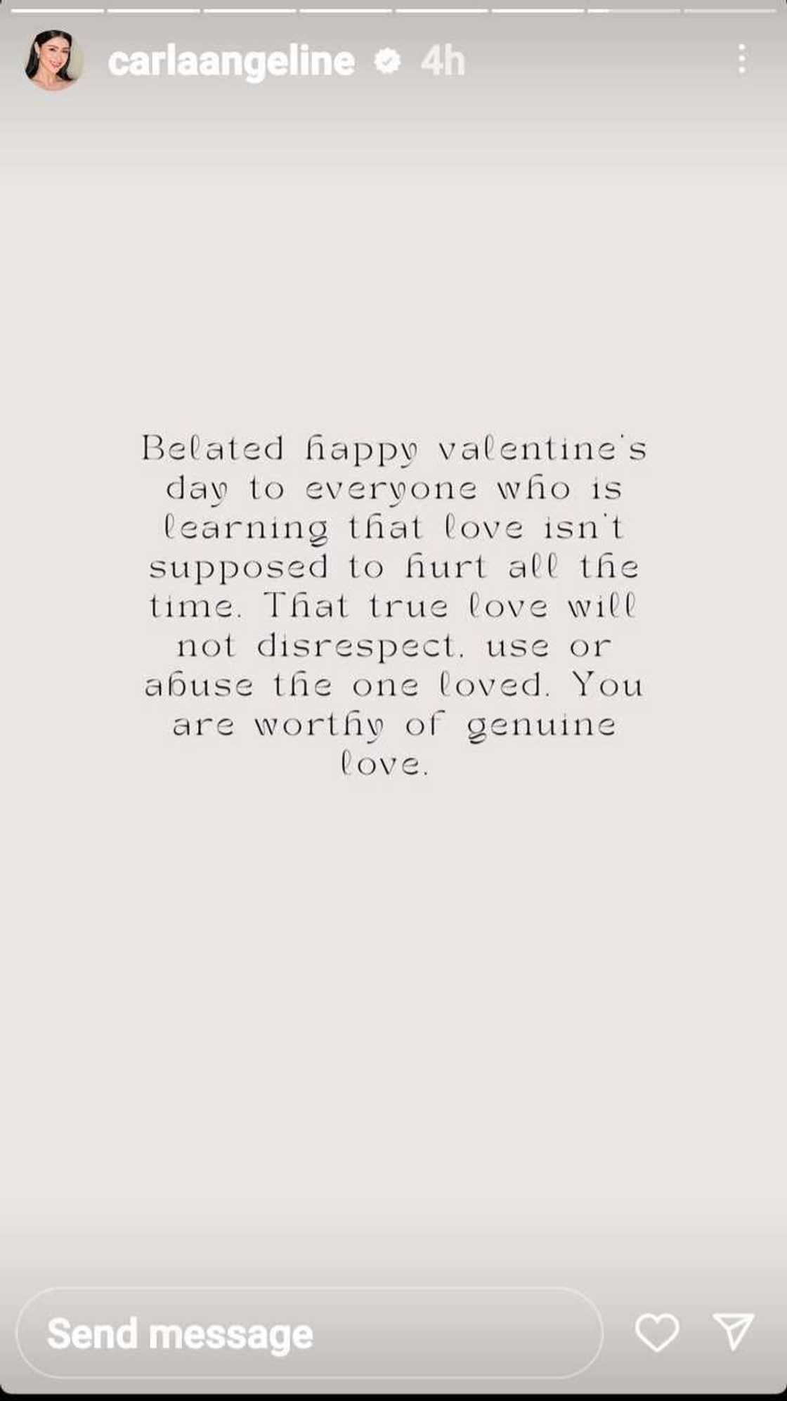 Carla Abellana shares meaningful post on true love a few days after Valentine’s Day Carla Abellana shares meaningful post on true love a few days after Valentine’s Day