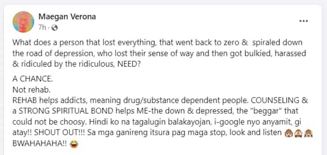 Maegan Aguilar kay Sen. Raffy Tulfo: “Anyway, sa ‘yo na pera mo"