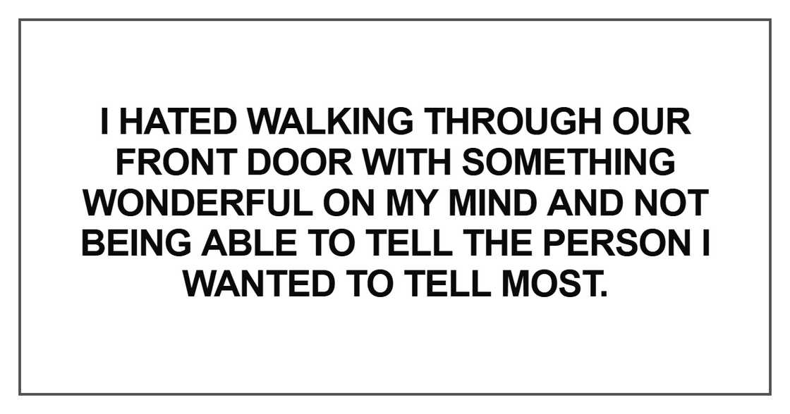 I hated walking through I hated walking through