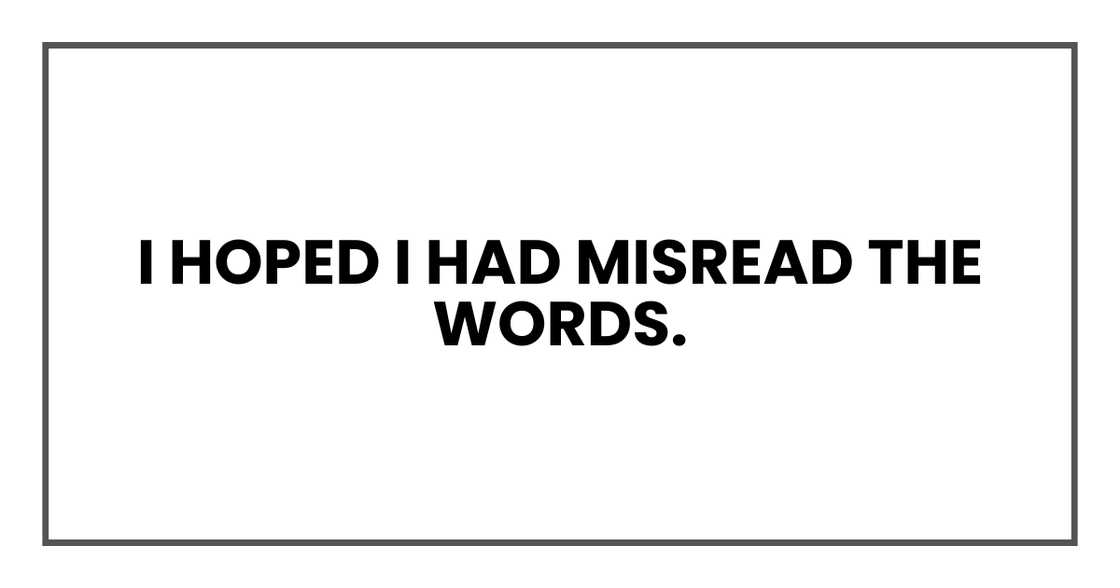 Carrying false hope. Carrying false hope.