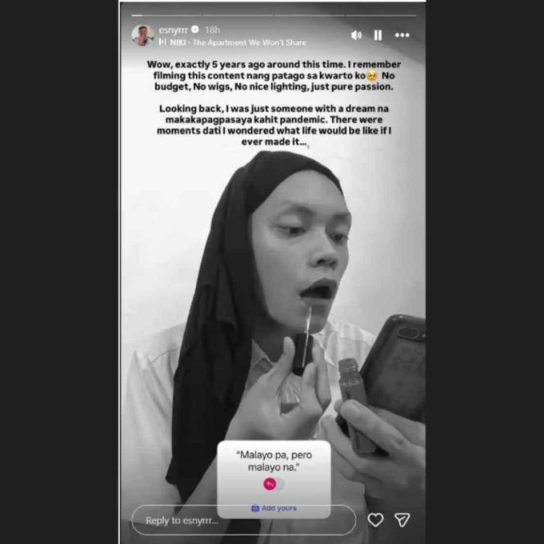 Esnyr, naging emosyonal sa pagbabalik-tanaw sa panahong nangangarap pa lang siya Esnyr, naging emosyonal sa pagbabalik-tanaw sa panahong nangangarap pa lang siya