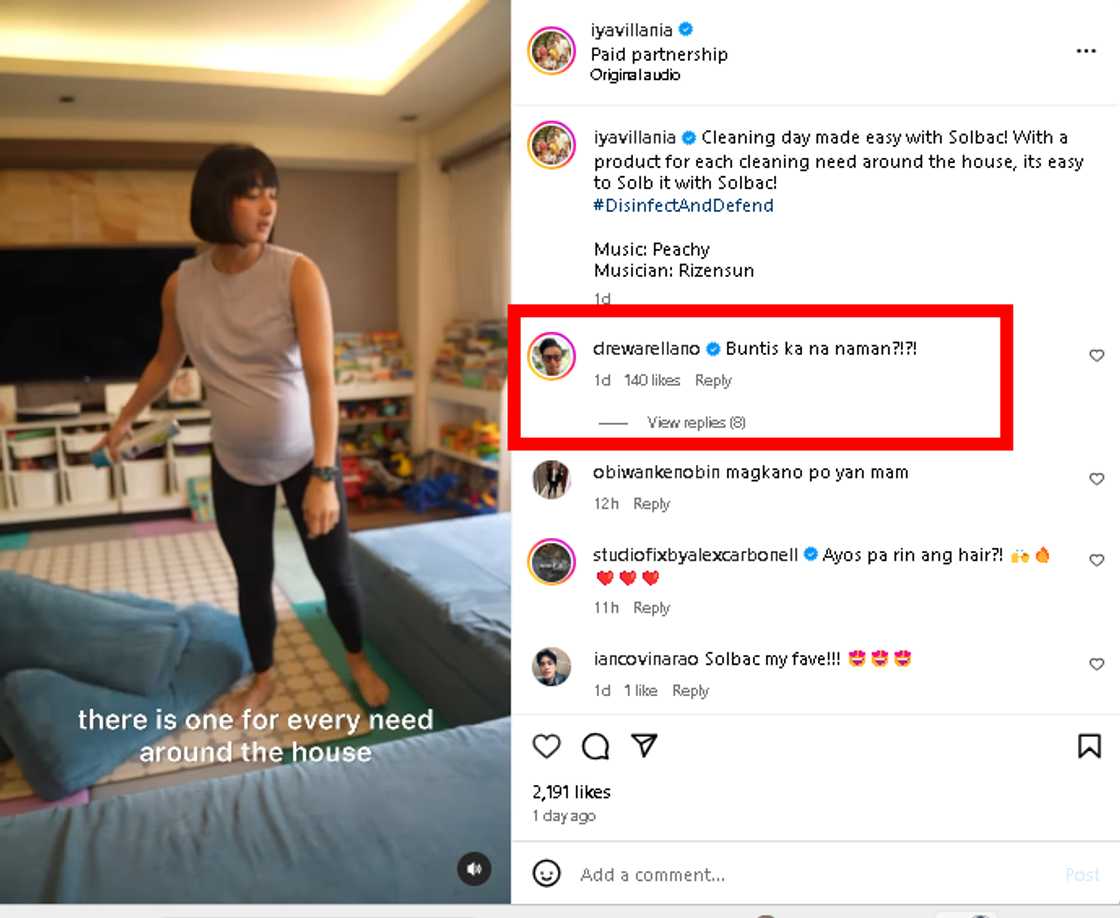 Drew Arellano, nagkomento sa post ni Iya Villania: "Buntis ka na naman?!?!" Drew Arellano, nagkomento sa post ni Iya Villania: "Buntis ka na naman?!?!"