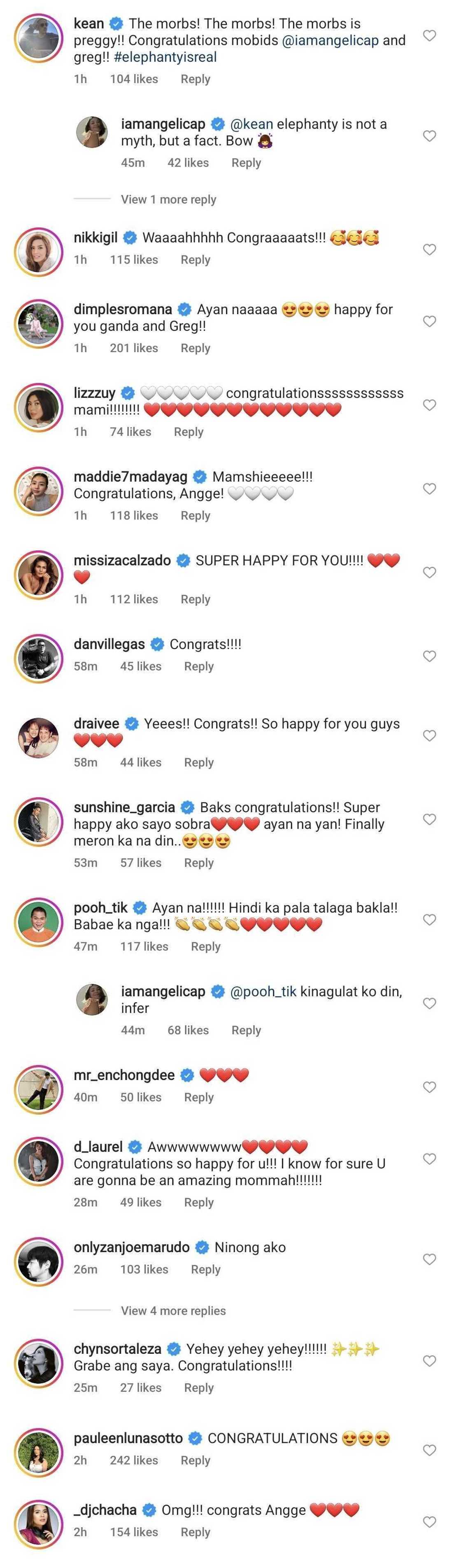 Celebrities react to Angelica Panganiban's pregnancy reveal on social media Celebrities react to Angelica Panganiban's pregnancy reveal on social media