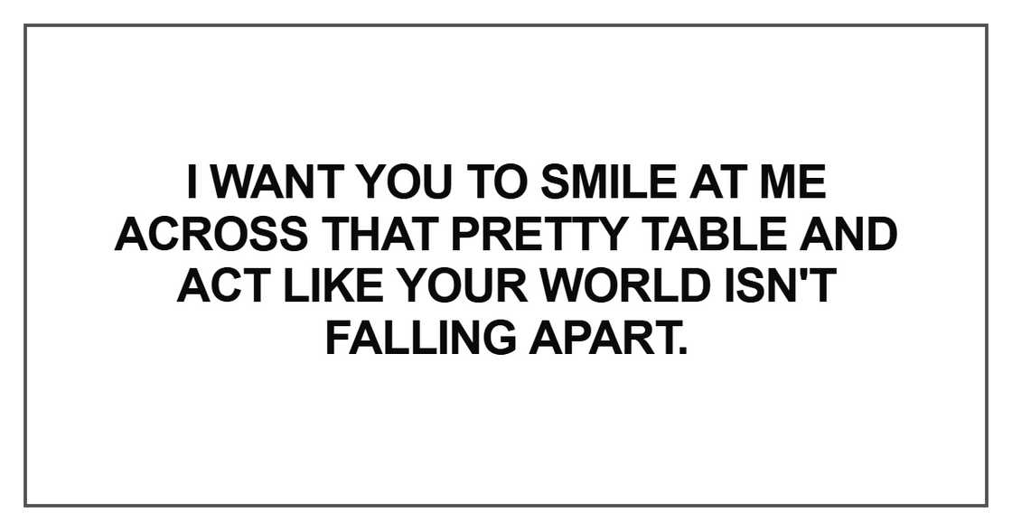 I want you to smile at me across I want you to smile at me across