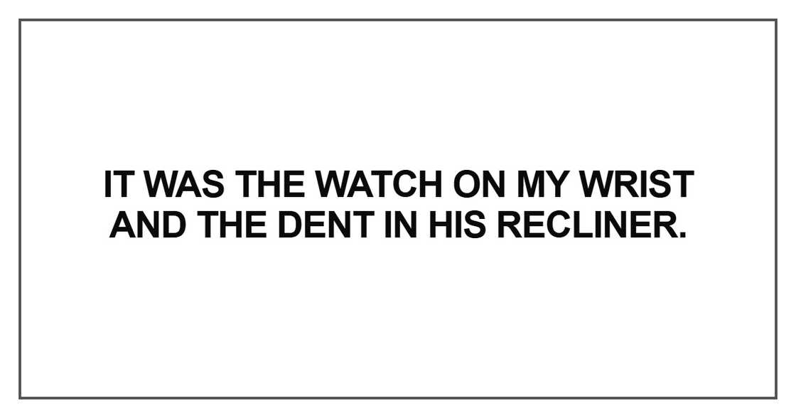 It was the watch on my wrist