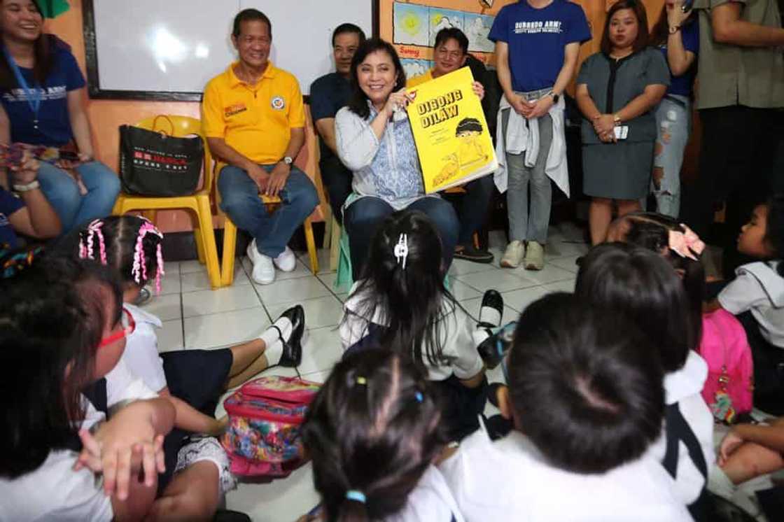 Ansabe?! VP Leni Robredo narrates the story of ‘Digong Dilaw’ to school kids