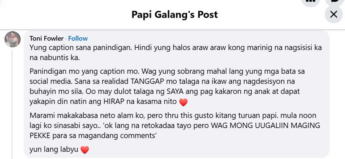Toni Fowler, nagbigay ng matinding paalala kay Papi tungkol sa motherhood Toni Fowler, nagbigay ng matinding paalala kay Papi tungkol sa motherhood