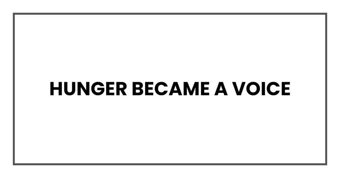 Desperate hunger