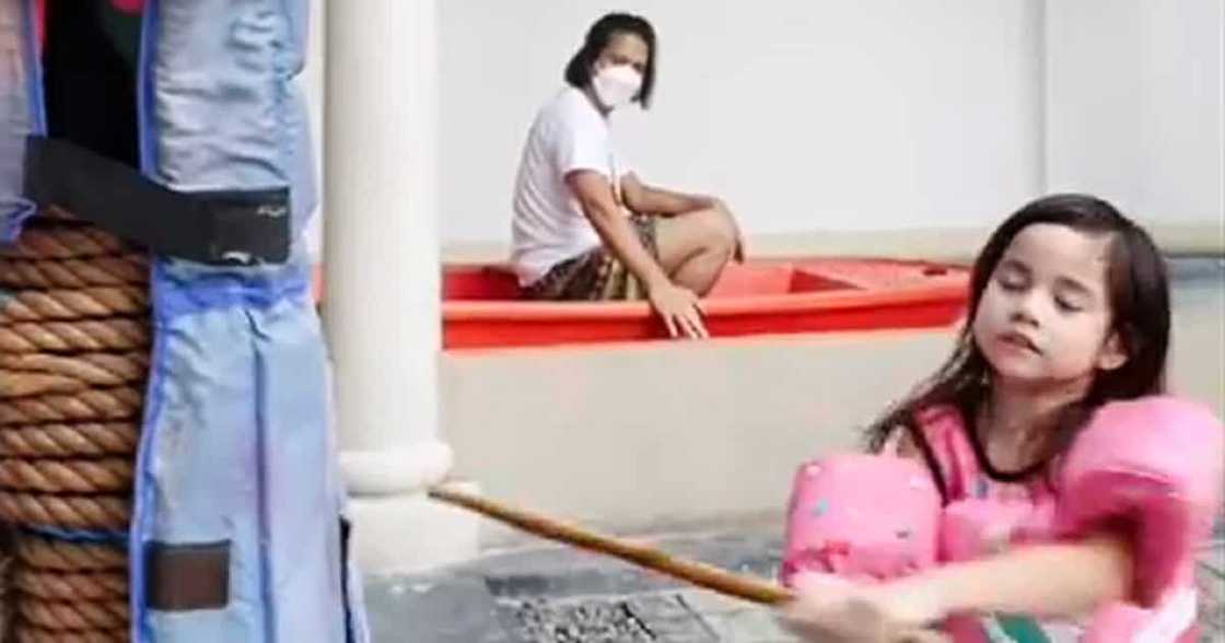 Robin Padilla teaches amazing stunts to his daughter Isabella Robin Padilla teaches amazing stunts to his daughter Isabella