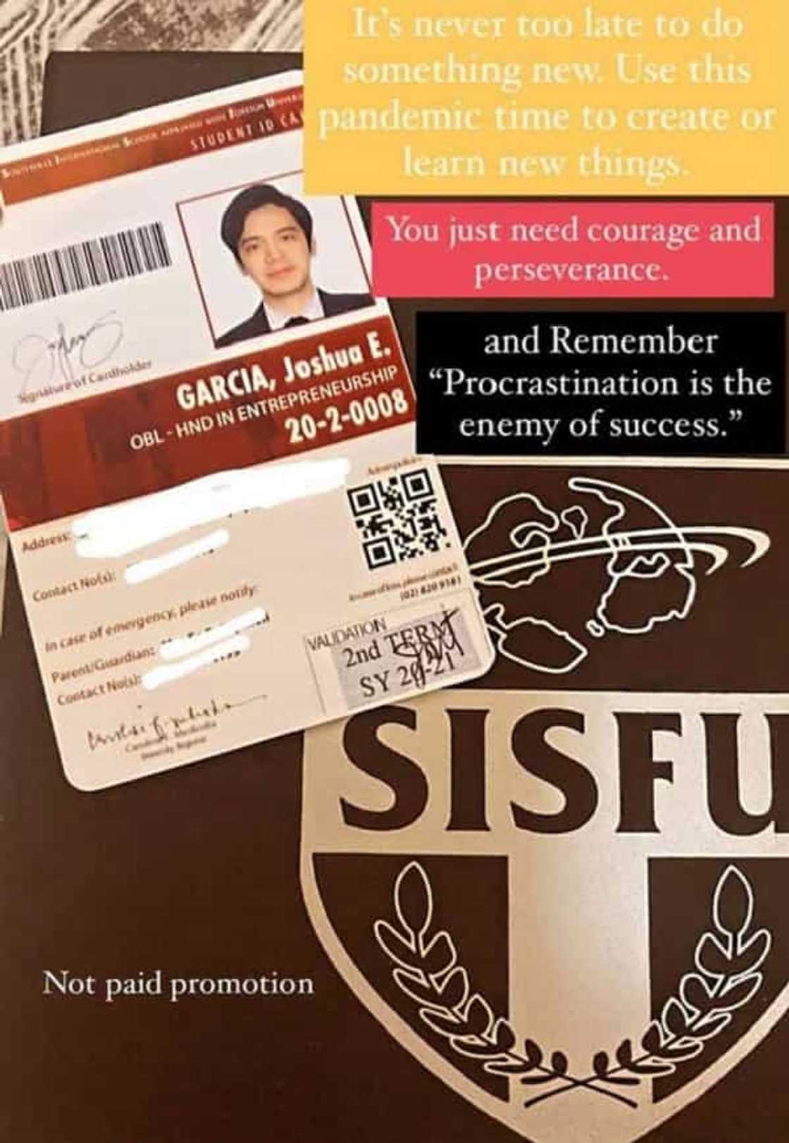 Joshua Garcia goes back to school amid COVID-19 crisis Joshua Garcia goes back to school amid COVID-19 crisis