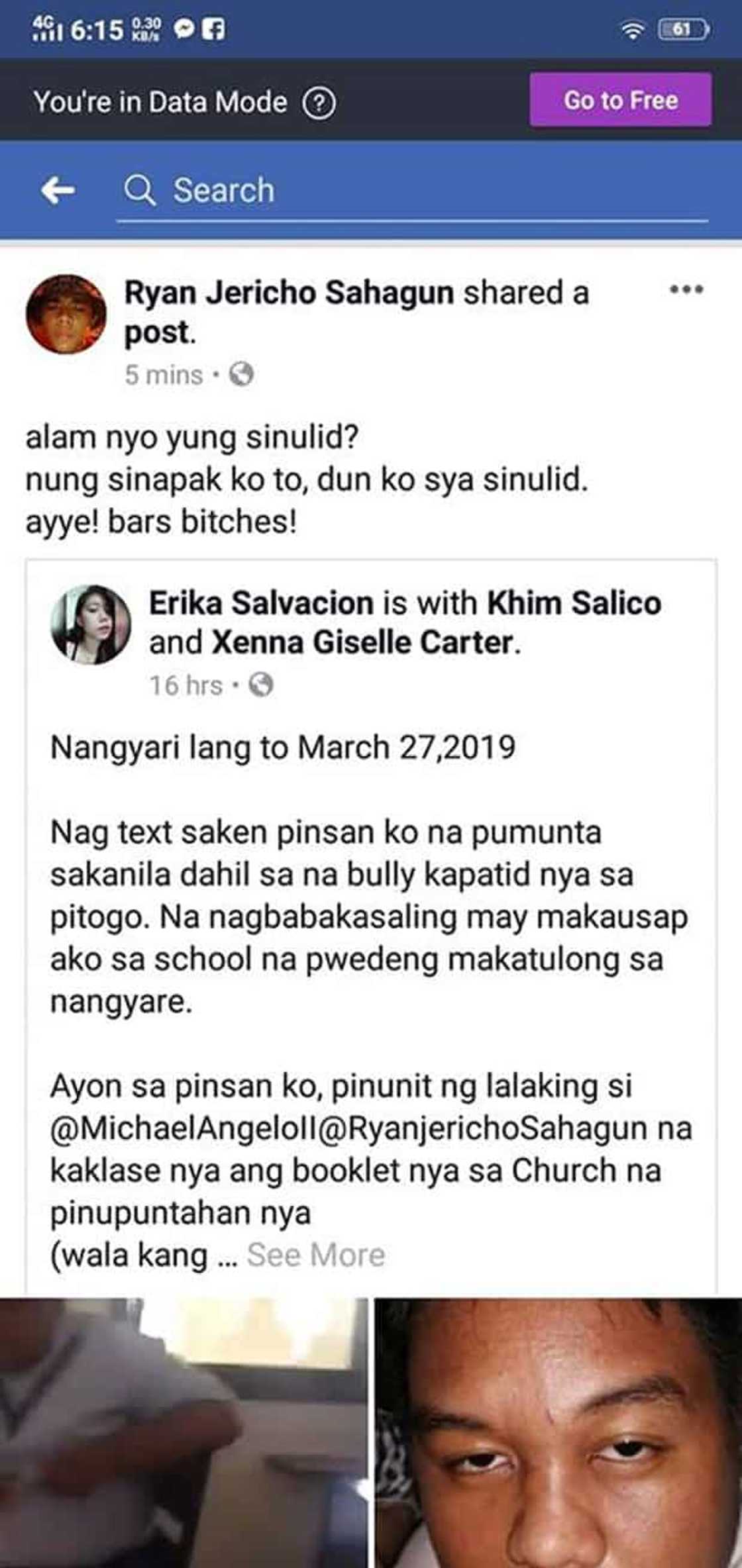 Netizens, umuusok sa galit sa yabang ng bully sa viral video ng pambubully sa Pitogo High School Netizens, umuusok sa galit sa yabang ng bully sa viral video ng pambubully sa Pitogo High School