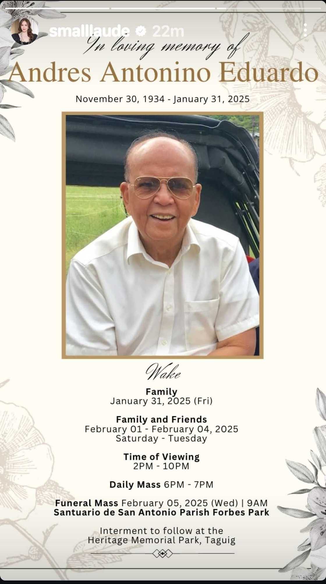 Small Laude, ibinahagi ang mga detalye ukol sa burol at libing ng yumaong ama Small Laude, ibinahagi ang mga detalye ukol sa burol at libing ng yumaong ama