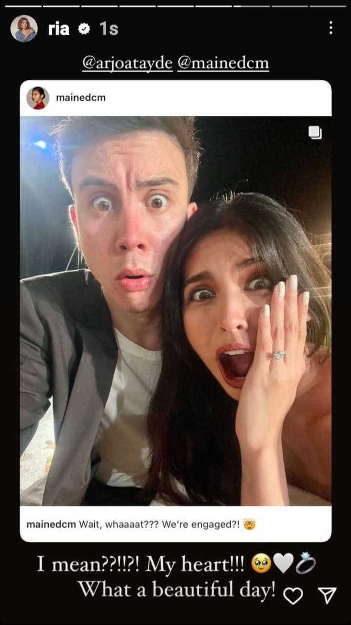Ria Atayde gushes over Maine Mendoza, Arjo Atayde’s engagement Ria Atayde gushes over Maine Mendoza, Arjo Atayde’s engagement