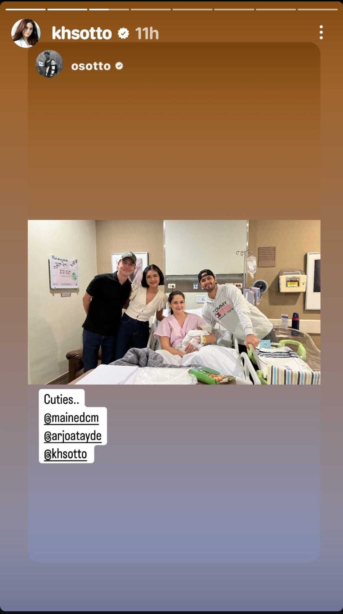 Maine Mendoza, Arjo Atayde, bumisita sa ospital nang manganak si Kristine Hermosa Maine Mendoza, Arjo Atayde, bumisita sa ospital nang manganak si Kristine Hermosa