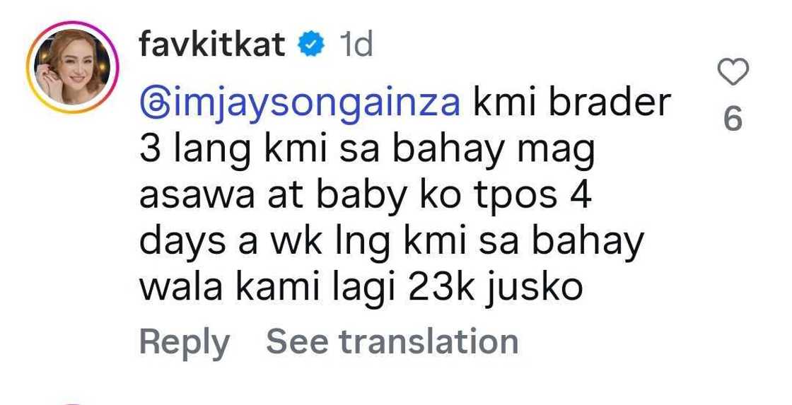 Kitkat Favia, ibinahagi ang mataas nilang Meralco bill matapos ang post ni Jayson Gainza Kitkat Favia, ibinahagi ang mataas nilang Meralco bill matapos ang post ni Jayson Gainza