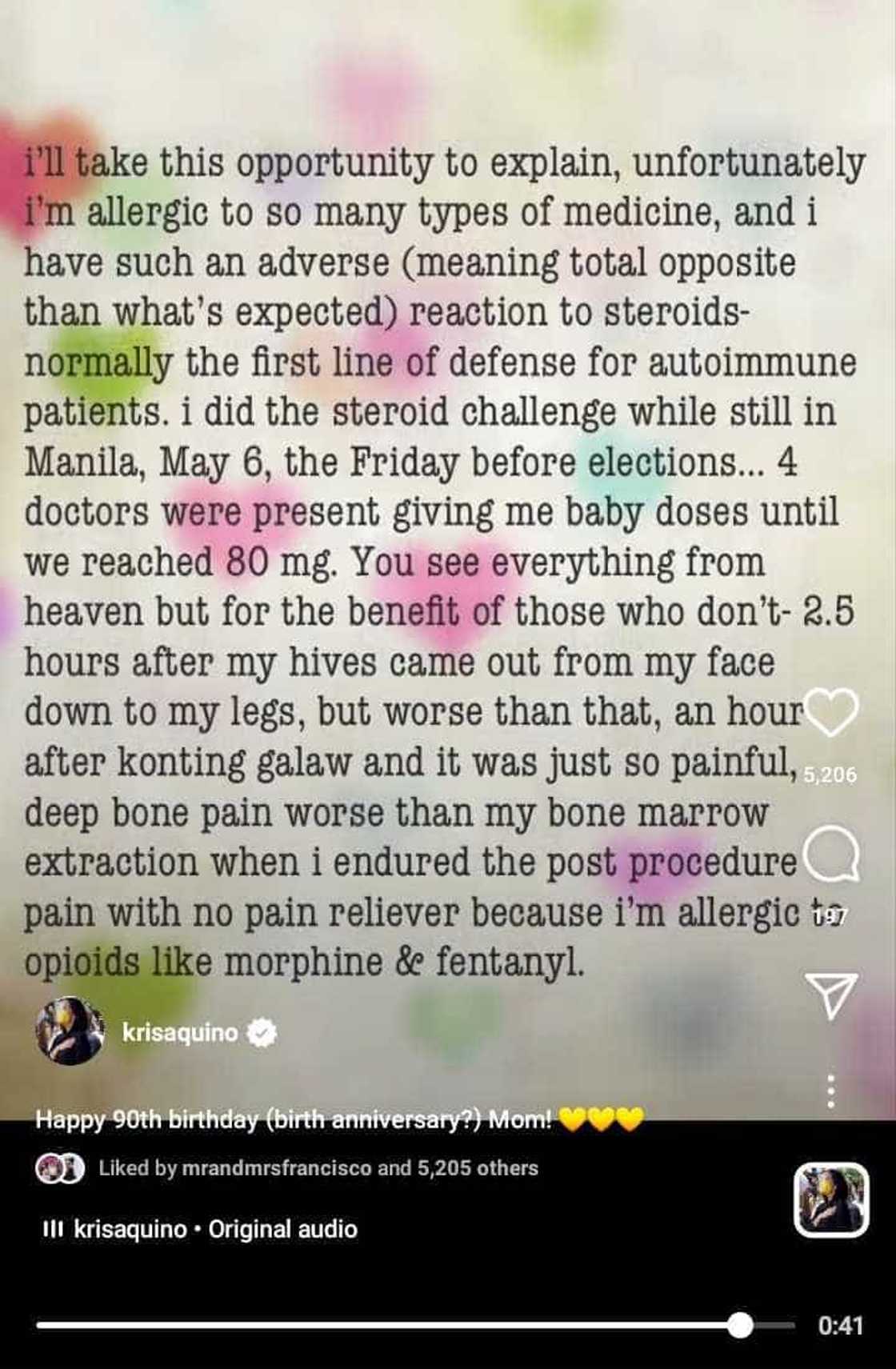 Kris Aquino writes open letter for Cory Aquino; gives update on her health, family Kris Aquino writes open letter for Cory Aquino; gives update on her health, family