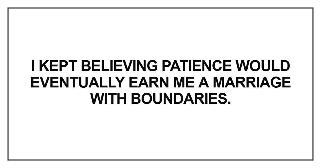 I kept believing patience I kept believing patience