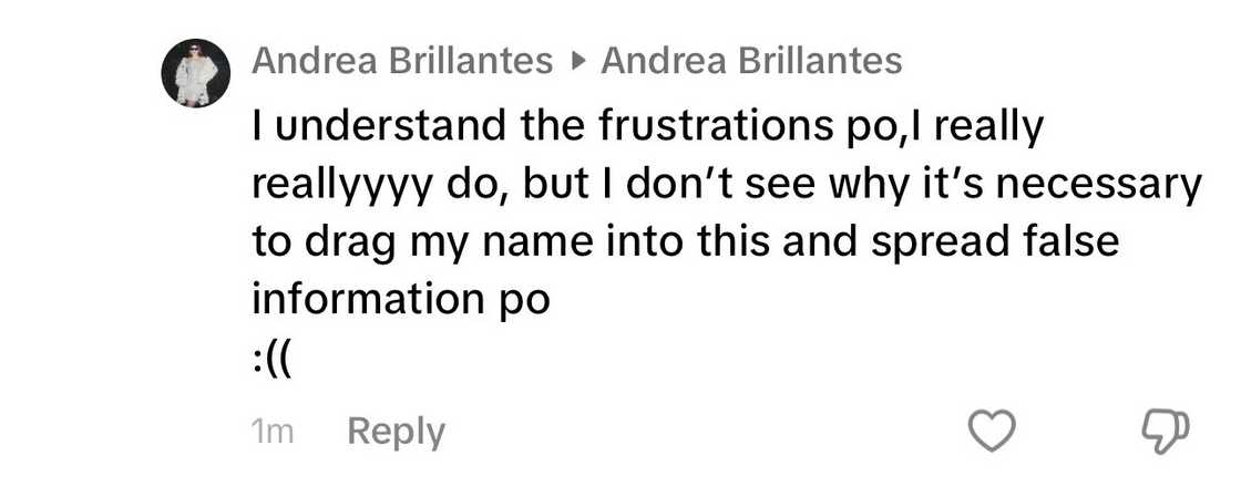 Andrea Brillantes, nilinaw na wala siyang physical tickets sa Olivia Rodrigo concert