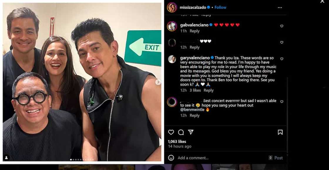 Gary Valenciano, sa papuri ni Iza Calzado: “These words are so very encouraging for me”