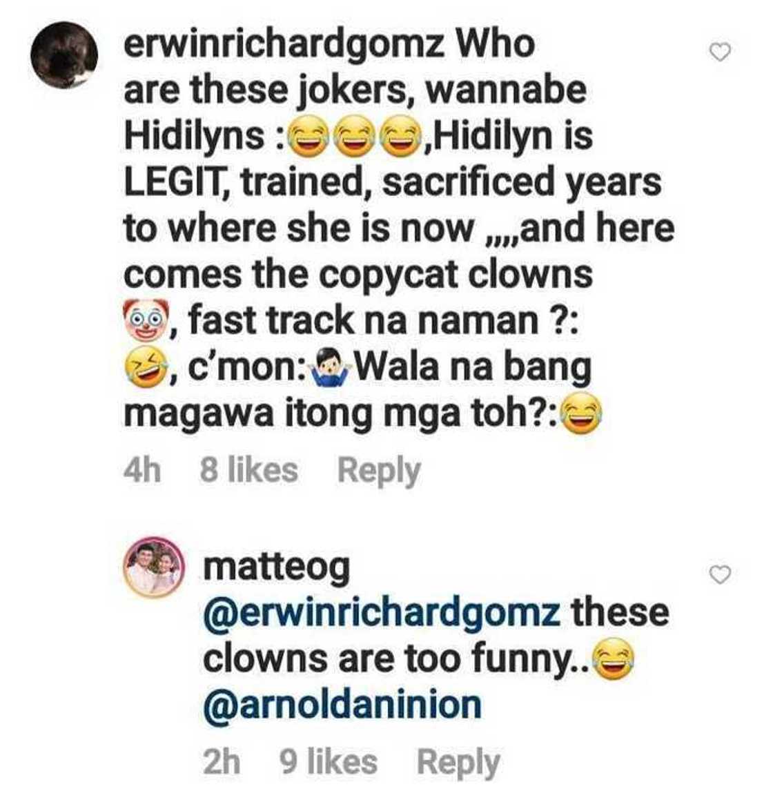 Matteo Guidicelli laughs off basher who called him “copycat clowns” of Hidilyn Diaz Matteo Guidicelli laughs off basher who called him “copycat clowns” of Hidilyn Diaz