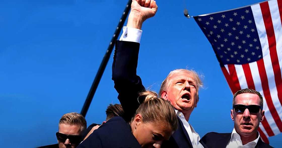 Donald Trump rushed offstage after injured by shots at Pennsylvania rally; shooter dead Donald Trump rushed offstage after injured by shots at Pennsylvania rally; shooter dead