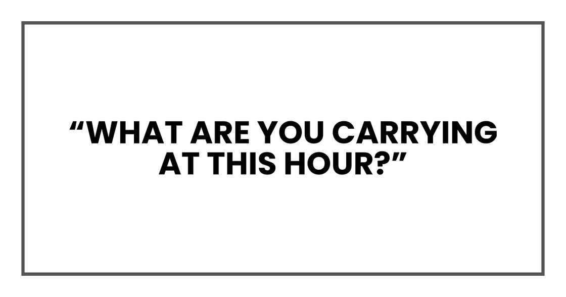 What are you carrying