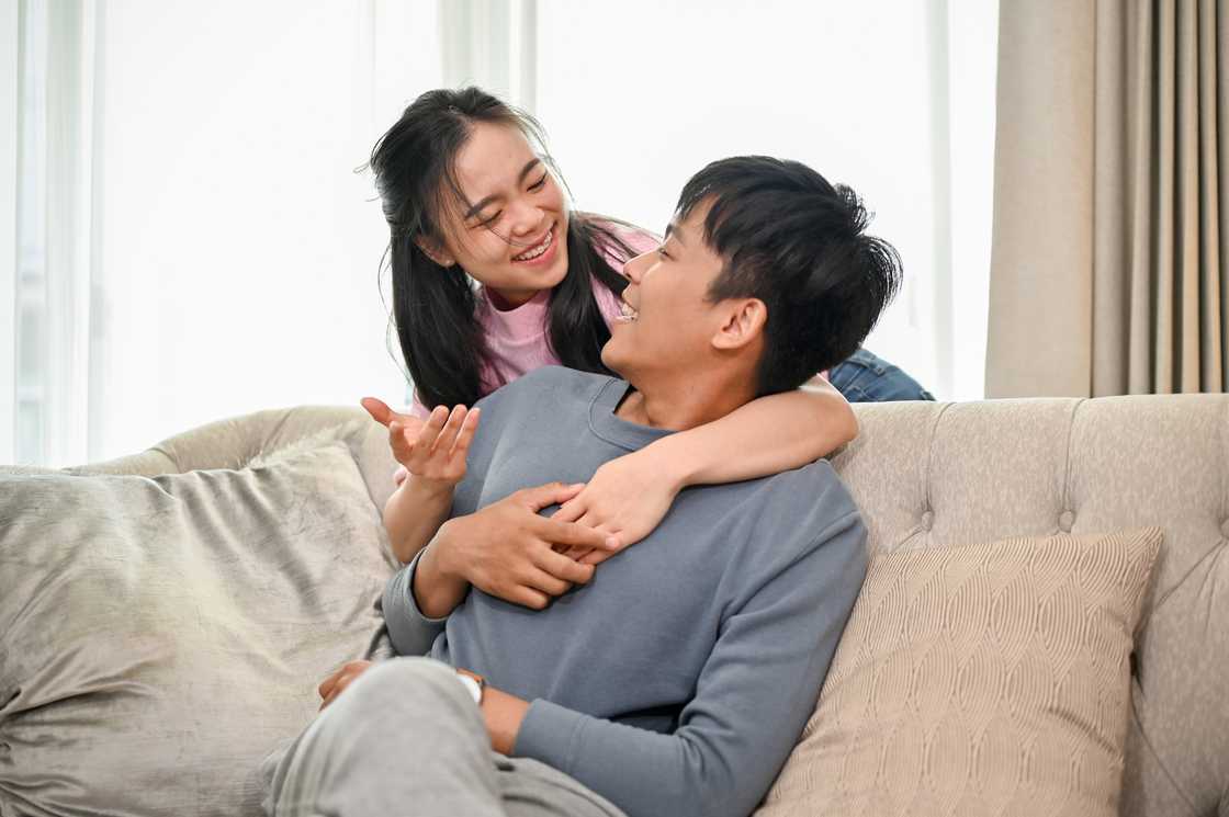 A boyfriend and girlfriend