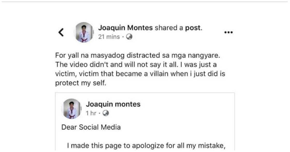 Ateneo student, nag-sorry na! Depensa niya, one-sided lang ang video