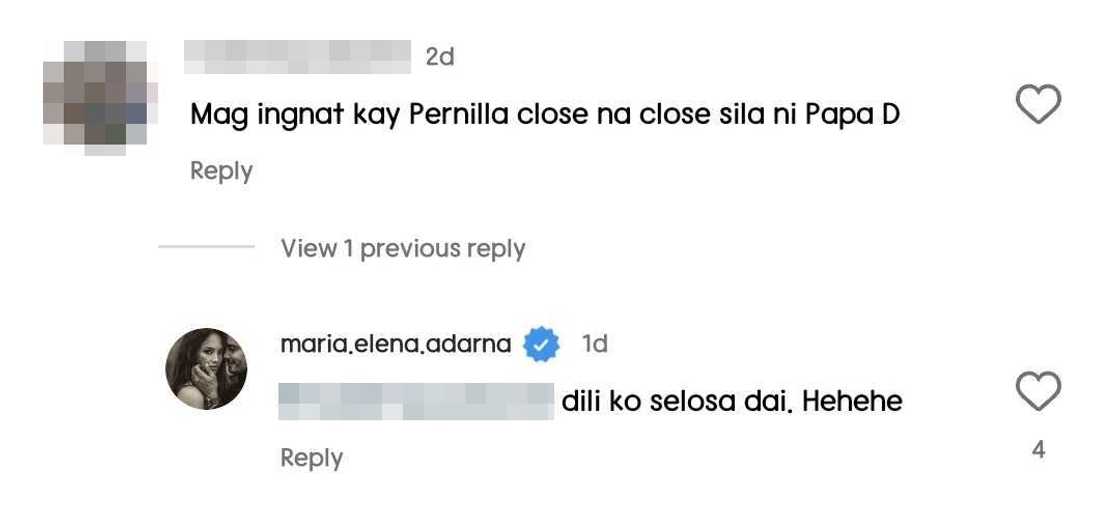 Ellen Adarna, sinagot ang netizen na nagsabing mag-ingat siya kay Pernilla Sjoö