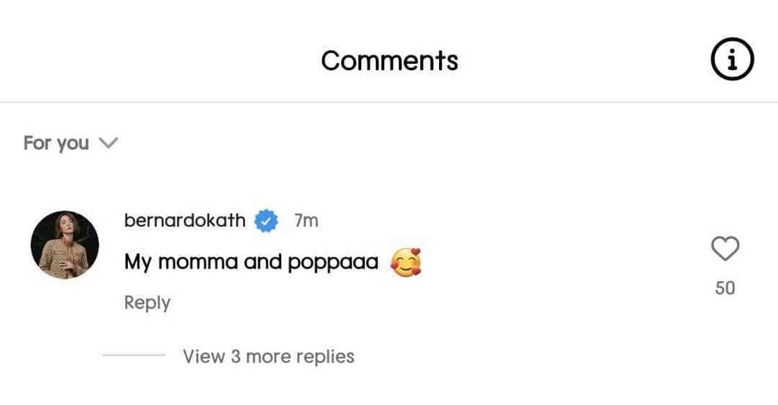 Kathryn Bernardo reacts to Maja-Rambo's heartwarming video: "My momma and poppa" Kathryn Bernardo reacts to Maja-Rambo's heartwarming video: "My momma and poppa"
